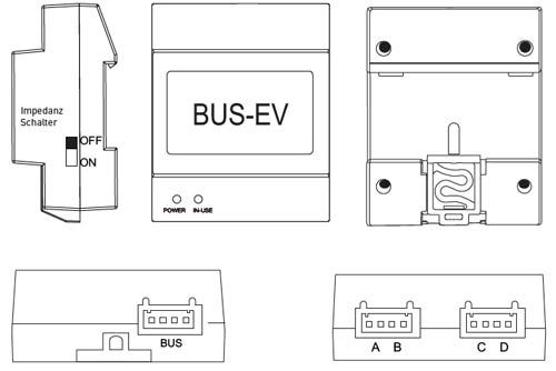 2-Draht BUS Technologie Balter BUS-EV 4-fach Verteiler BUS-Verteiler für Monit 