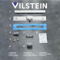 Vilstein Duschrinne mit Siphon Randablauf