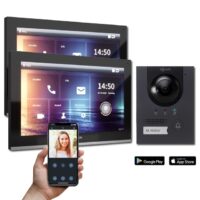 10 Zoll Monitor in schwarz mit hybrider Türstation