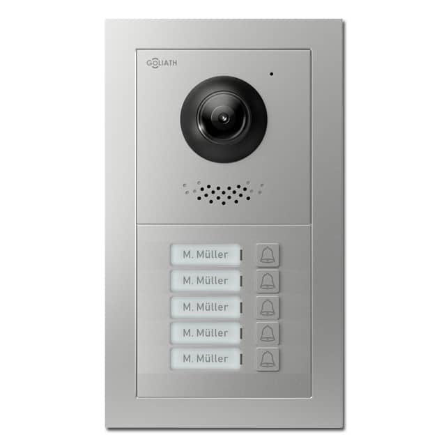 Türstation für 5 Teilnehmer in silber
