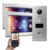 IP Gegensprechanlage für 2 Familien mit Fingerprint und RFID