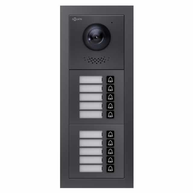 Türstation mit 10 Klingeln in anthrazit