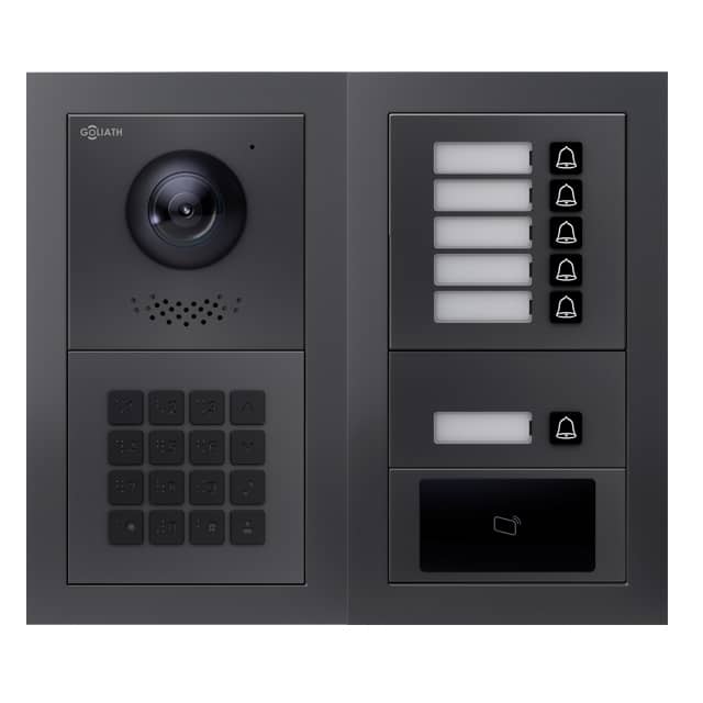 Goliath Türsprechanlage mit 6 Klingeln und RFID