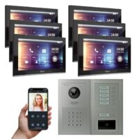 Türsprechanlage mit 6 Klingeln und RFID