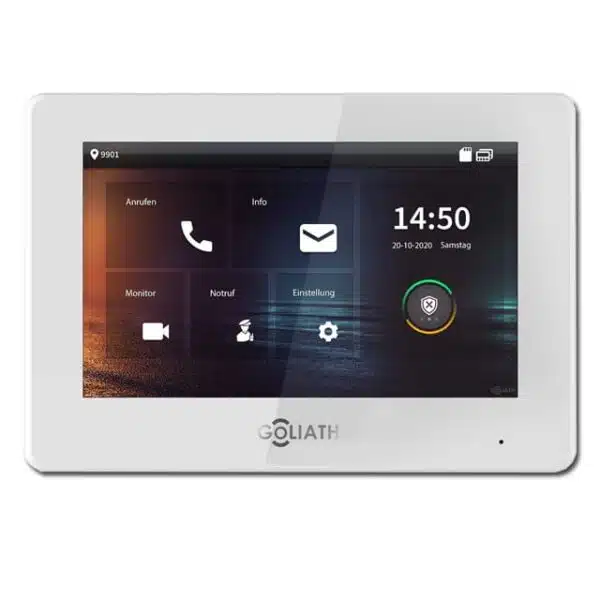 Goliath Türsprechanlage 7 Zoll Monitor weiß