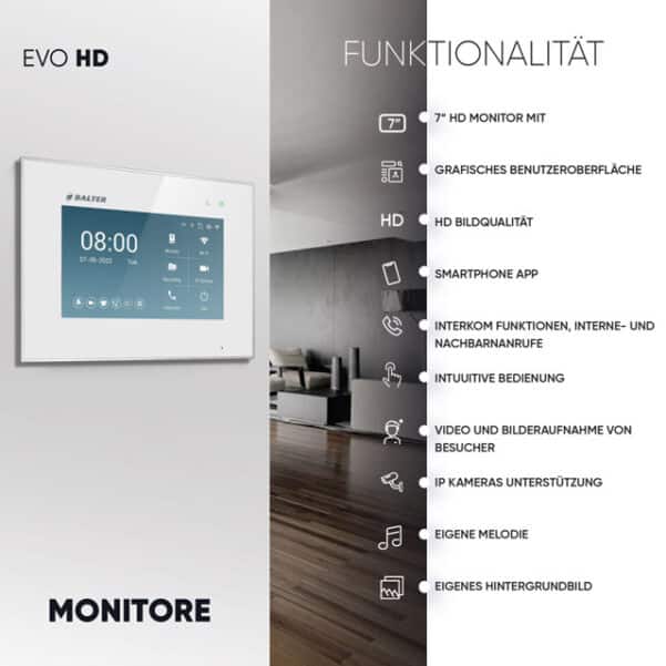 Funktionen der Balter EVO HD Monitor