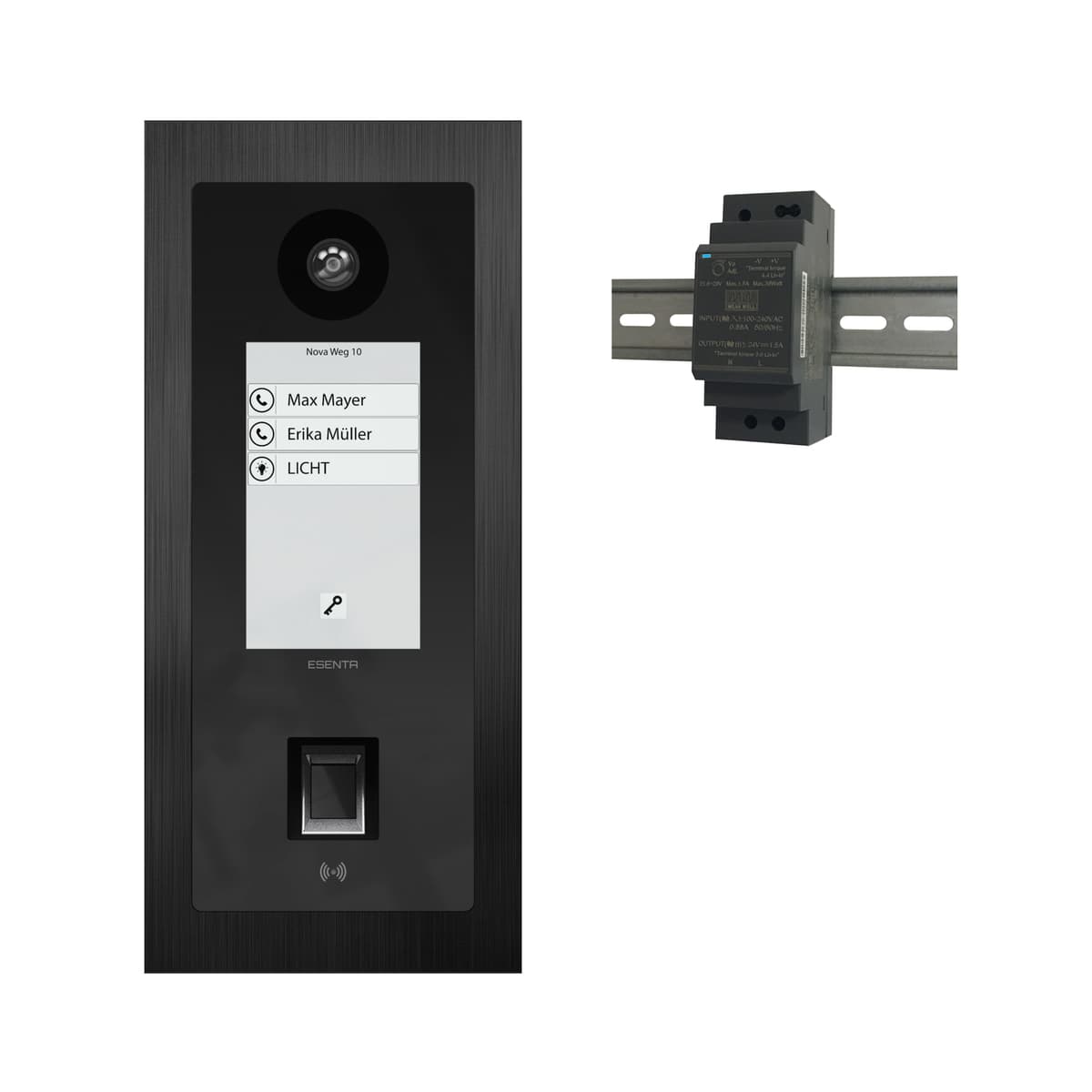 Esenta IP Türsprechanlage mit NFC und Fingerabdruck