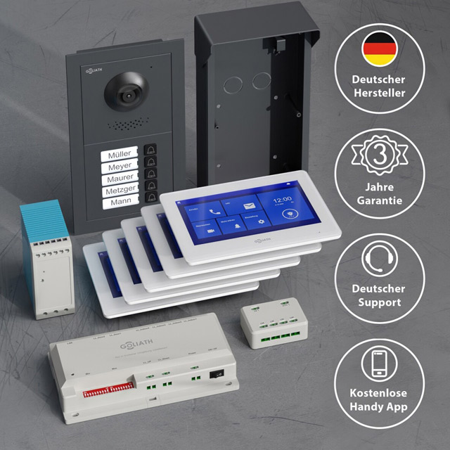 Goliath-Basic-2-Draht-BUS-Tuersprechanlage-FullHD-App-5-Fam-Anthrazit-Weiß-Aufputz-AV-BLS-24A_3