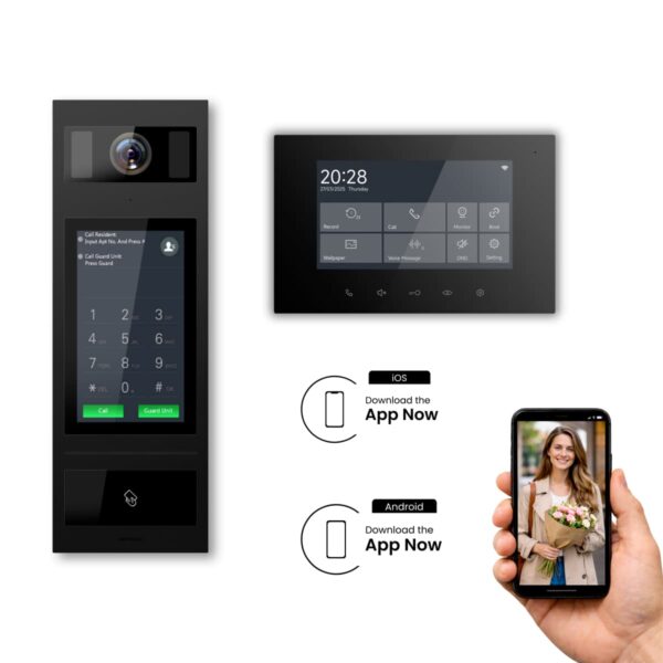 Schutzer Video Türsprechanlage mit 7 Zoll Monitor